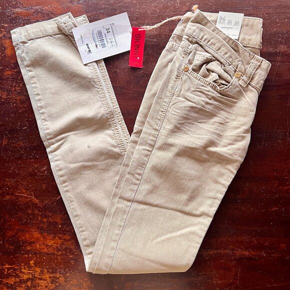 Zara Trafaluc TRF 'Denim Rules' BNWT Skinny Women's Jean Size 2 Tan - Picture 1 of 13